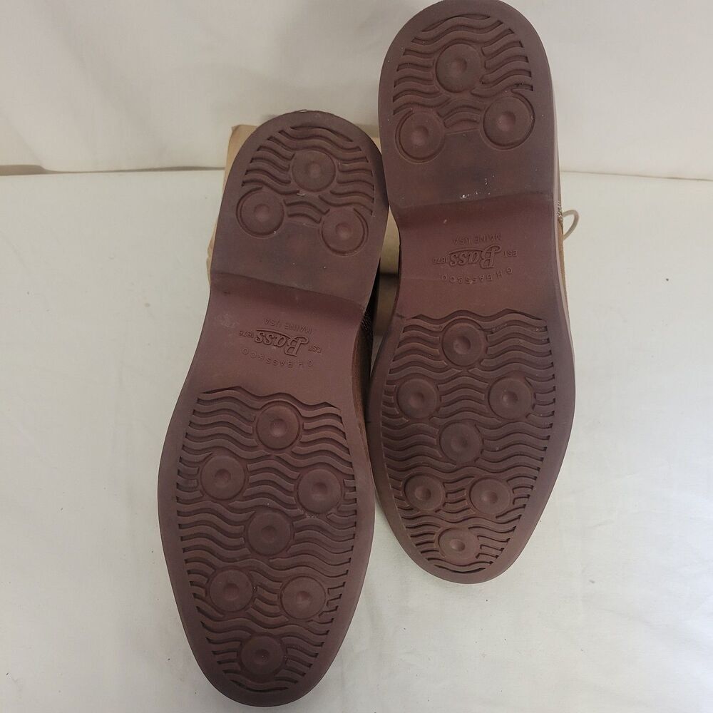 G.H. Bass & Co Patterson Size 11M Brown Leather and Tweed Men’s Lace Up Shoes - Picture 6 of 8